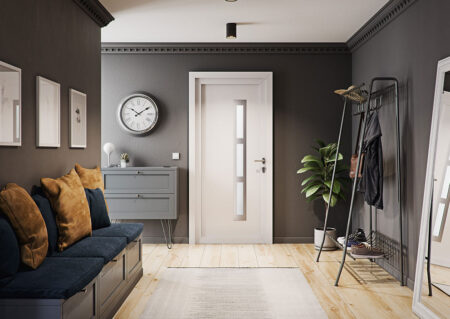 Weiße Haustür - Oknoplast