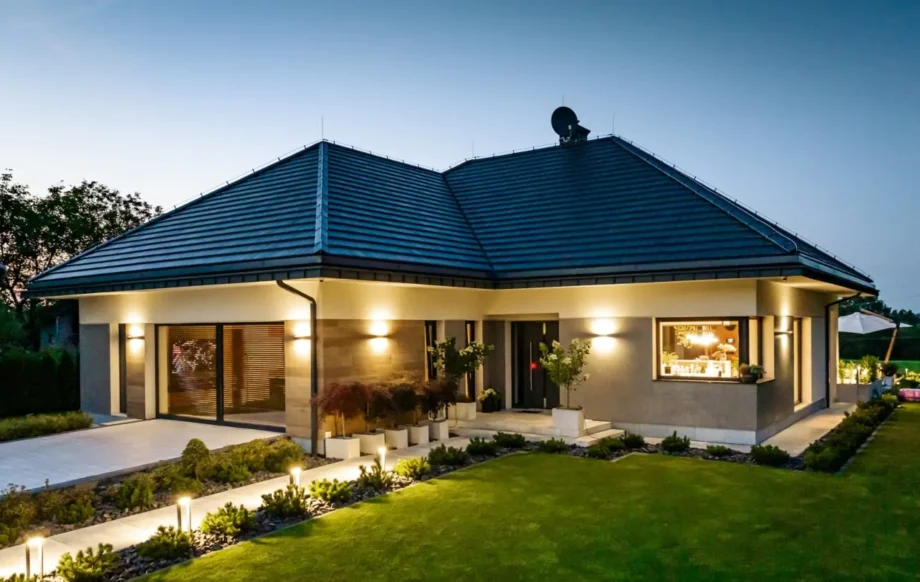 modernes eingeschossiges Haus