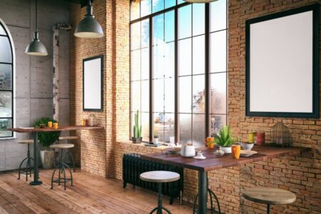 Industrieller Stil und Fenster