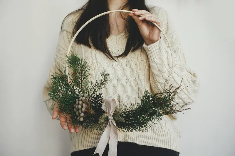 naturlicher Weihnachtskranz