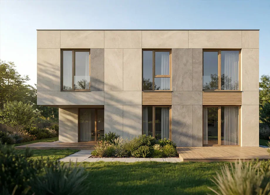 Fassade mit Quarzsinter