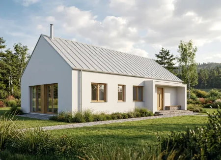 Moderne Fertighaus Oknoplast