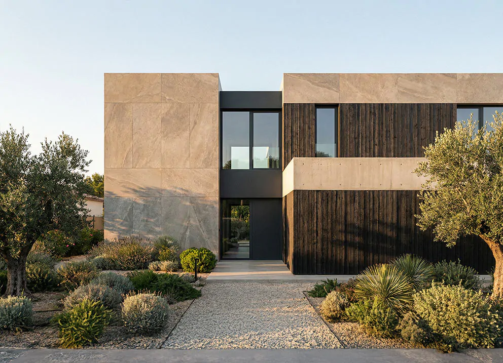 moderne Hausfassade