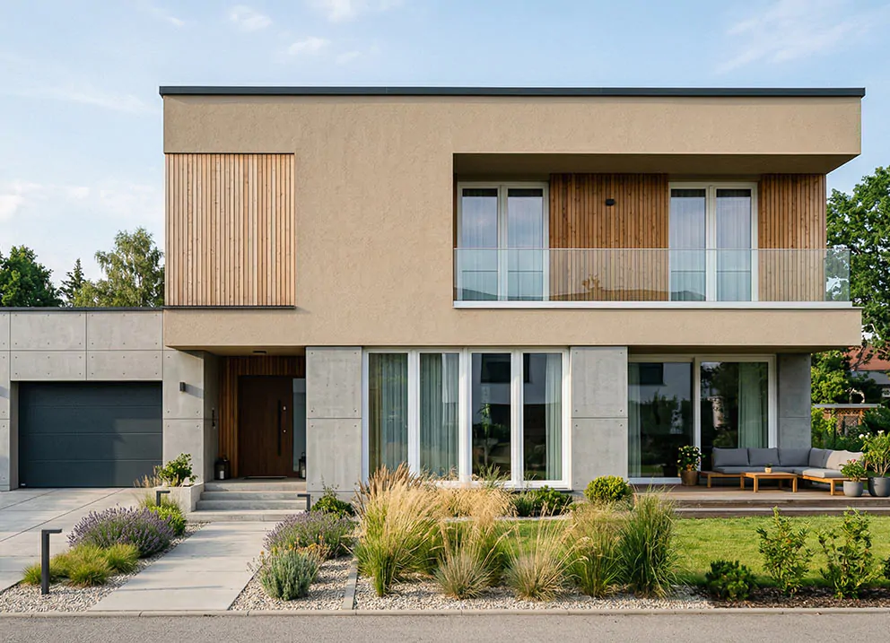 weiße Fenster in einem modernen Haus